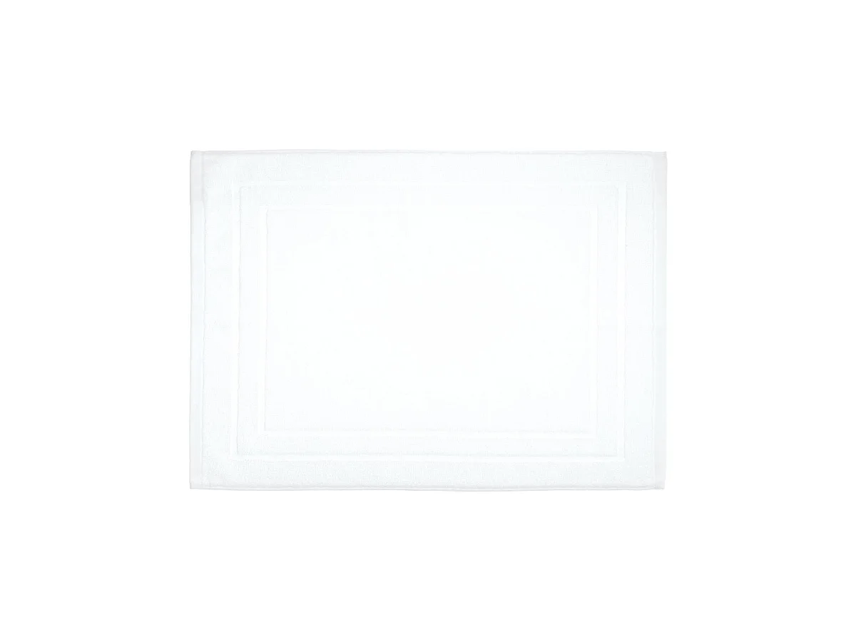 Tapis de salle de Bain en coton Blanc 50 x 70 cm