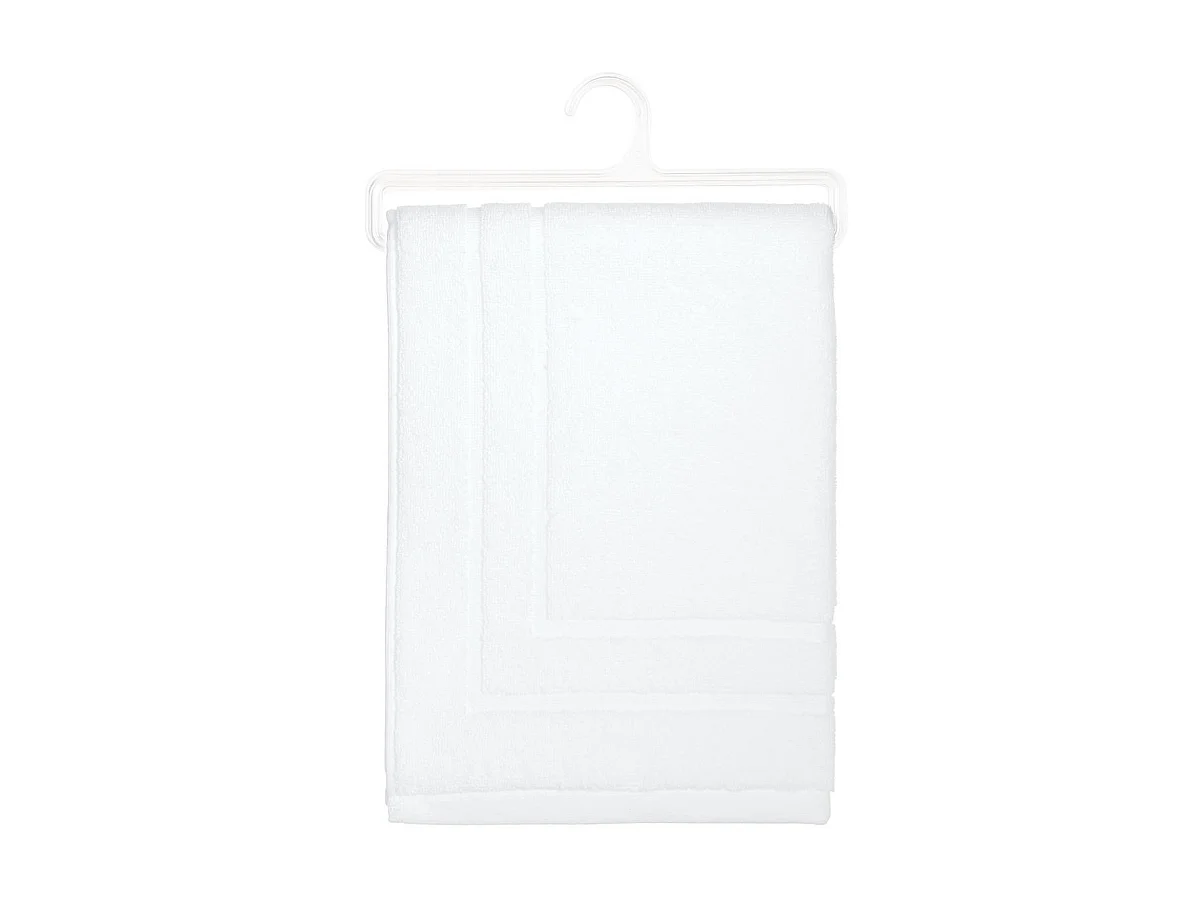 Tapis de salle de Bain en coton Blanc 50 x 70 cm
