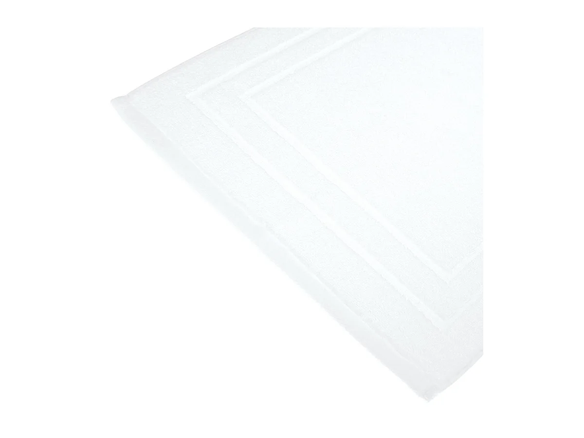 Tapis de salle de Bain en coton Blanc 50 x 70 cm