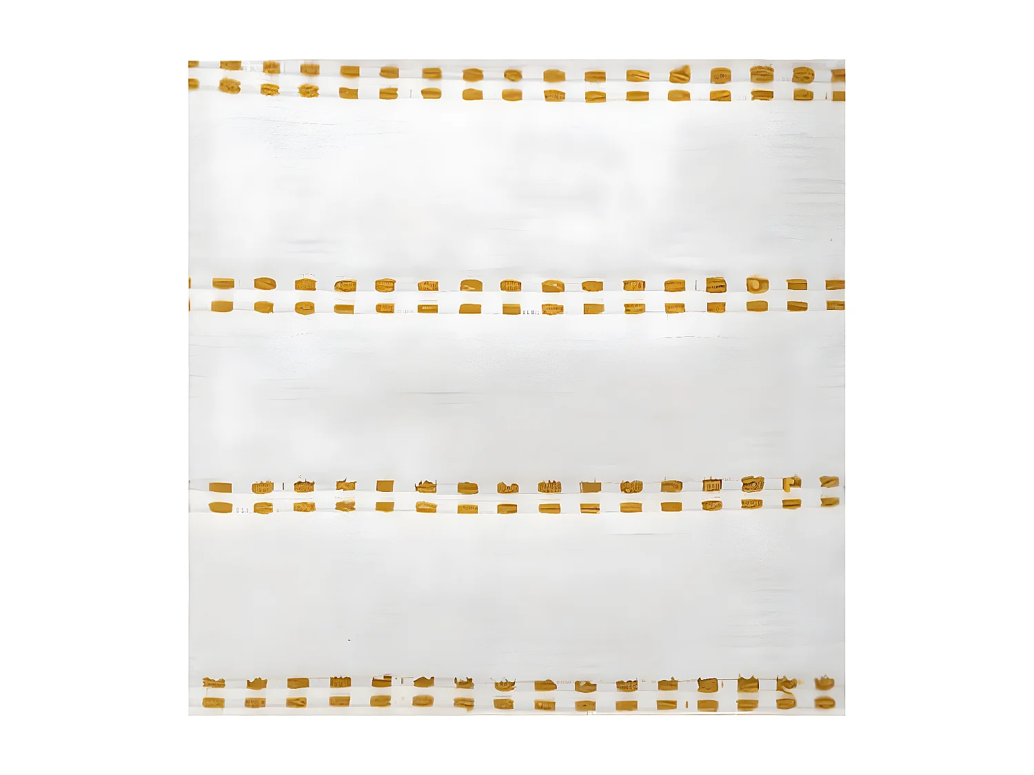 Tapis de Salle de Bain en Coton avec pompons Ocre 50 x 75 cm