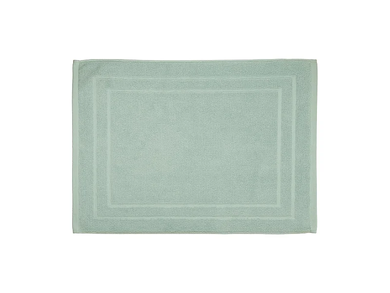 Tapis de salle de Bain en coton Vert céladon 50 x 70 cm