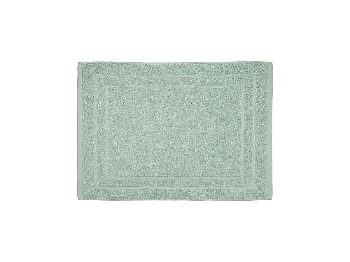 Tapis de salle de Bain en coton Vert céladon 50 x 70 cm