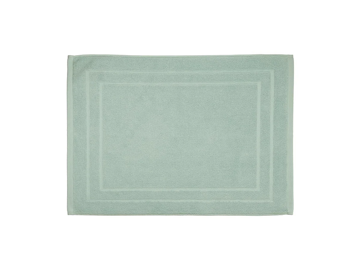 Tapis de salle de Bain en coton Vert céladon 50 x 70 cm