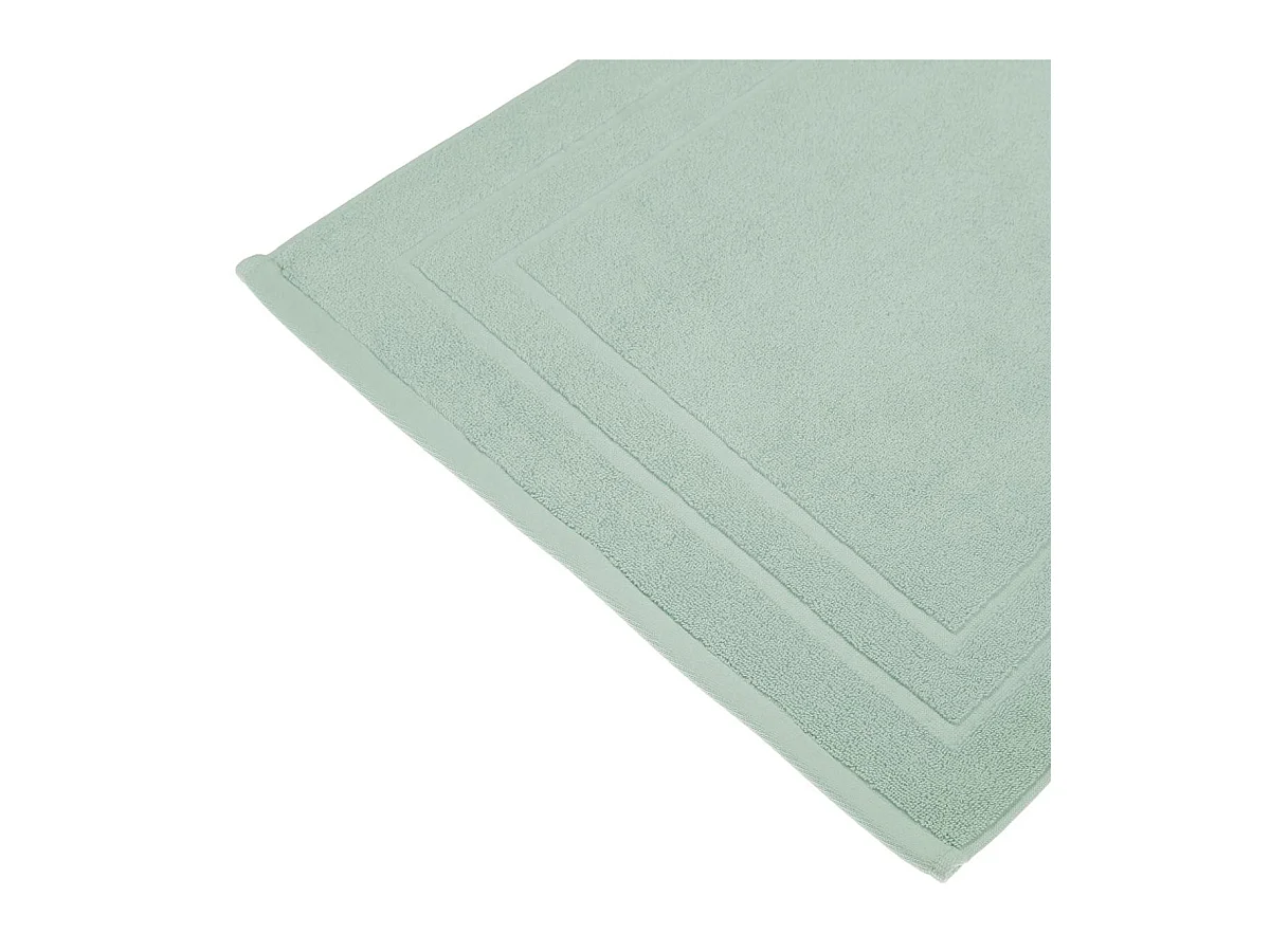 Tapis de salle de Bain en coton Vert céladon 50 x 70 cm