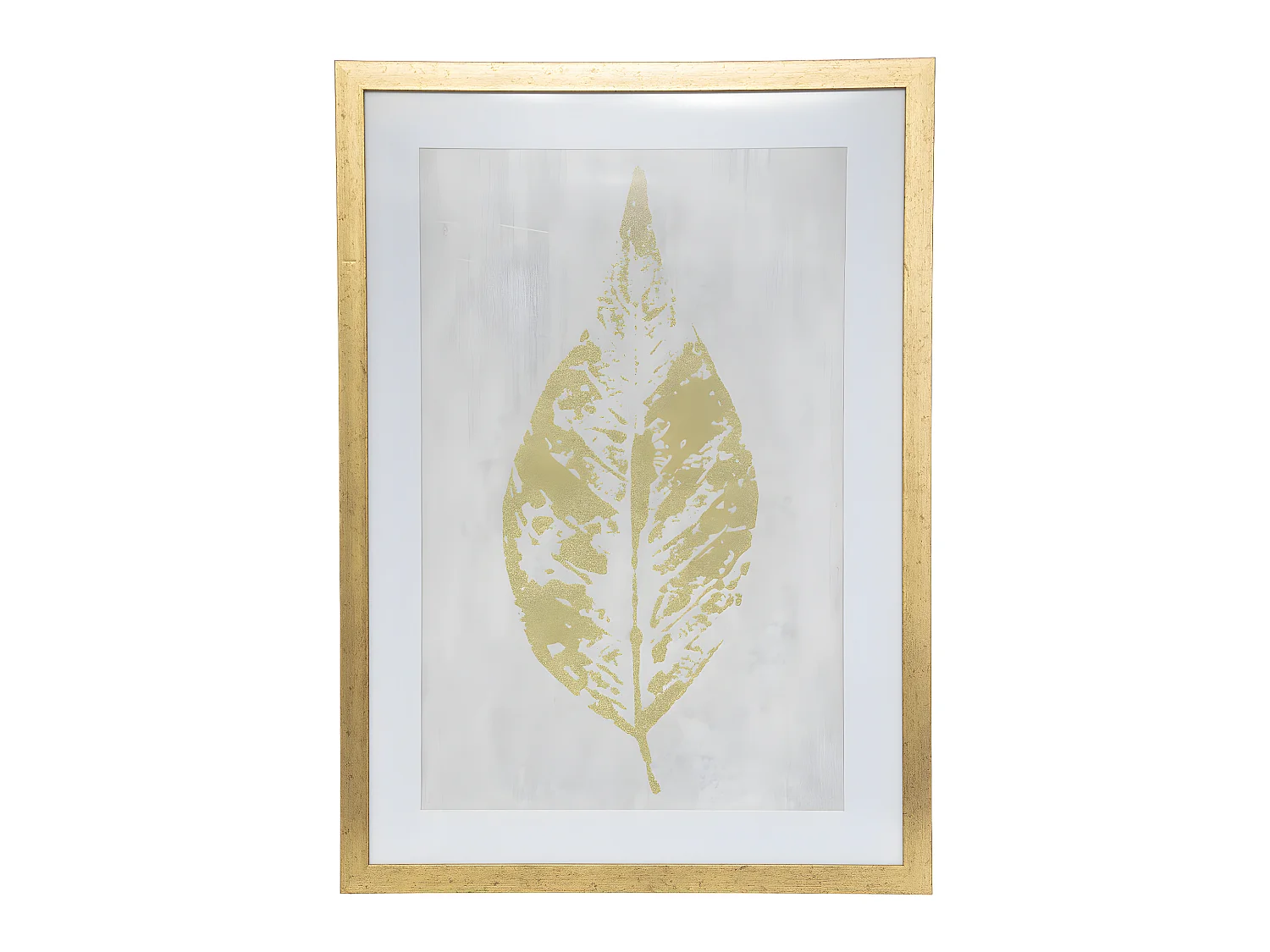 Affiche encadrée Feuille dorée 50 x 70 cm
