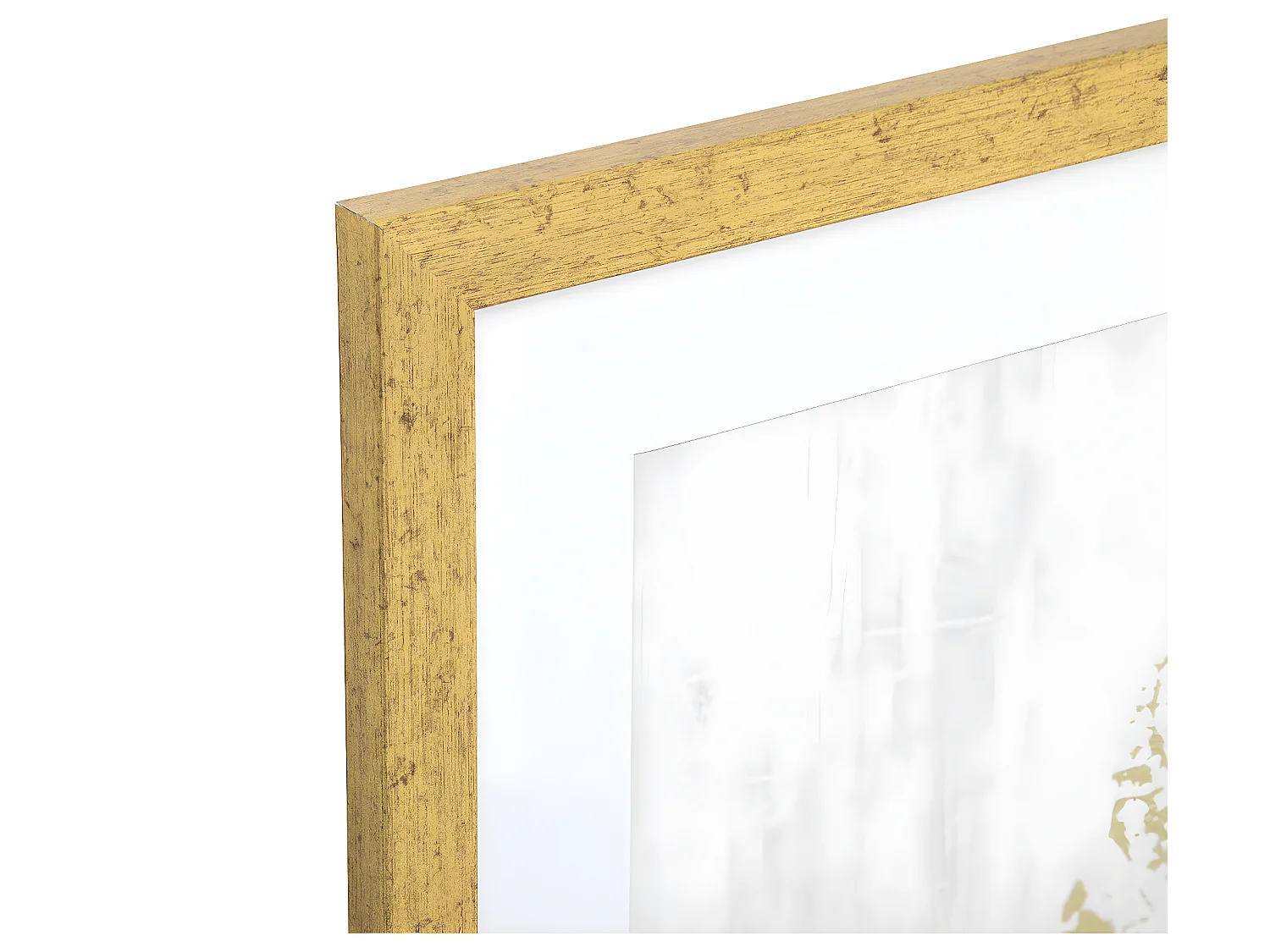 Affiche encadrée Feuille dorée 50 x 70 cm