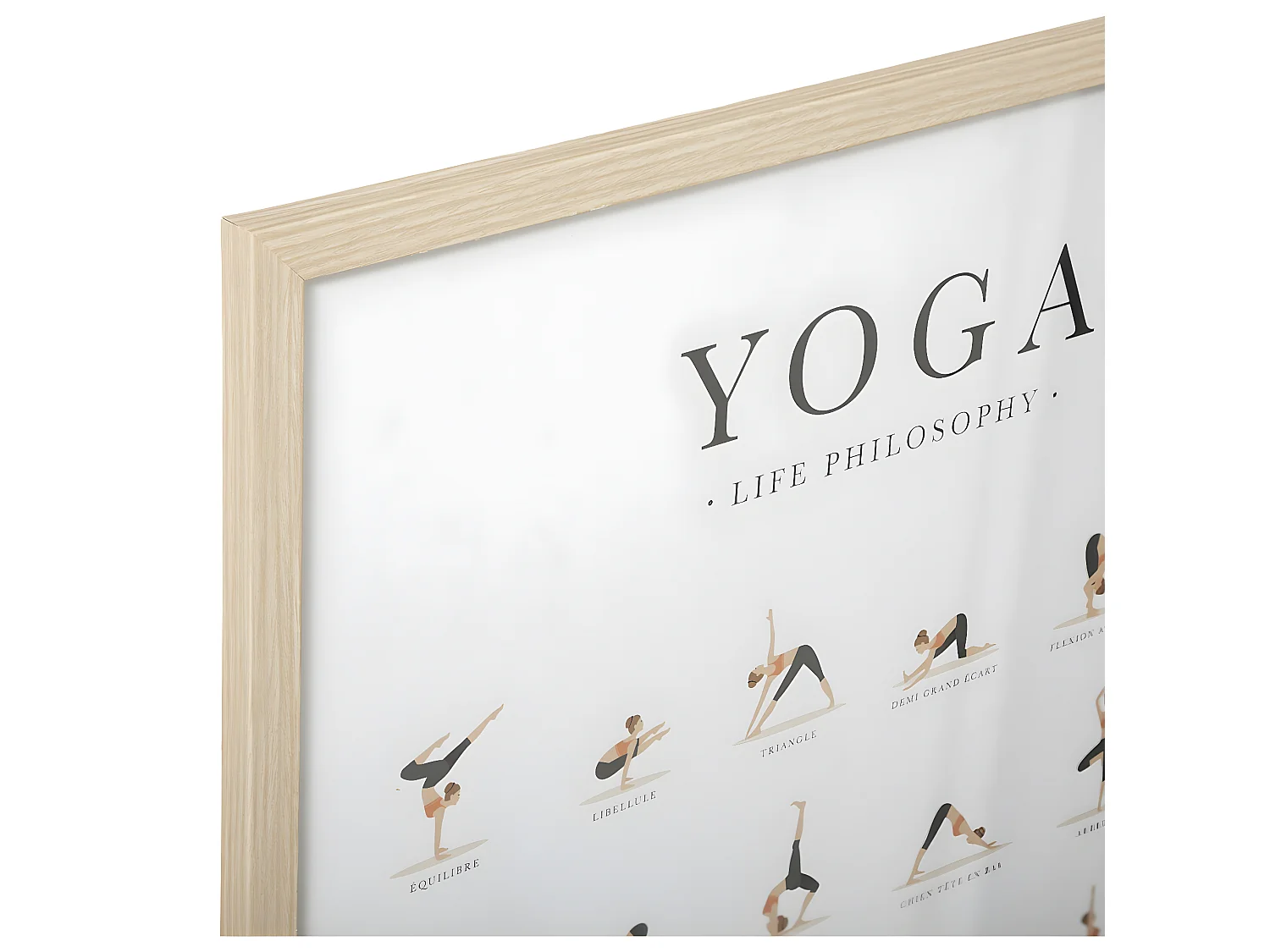 Affiche "Yoga" encadrée et sous-verre 52 x 72 cm