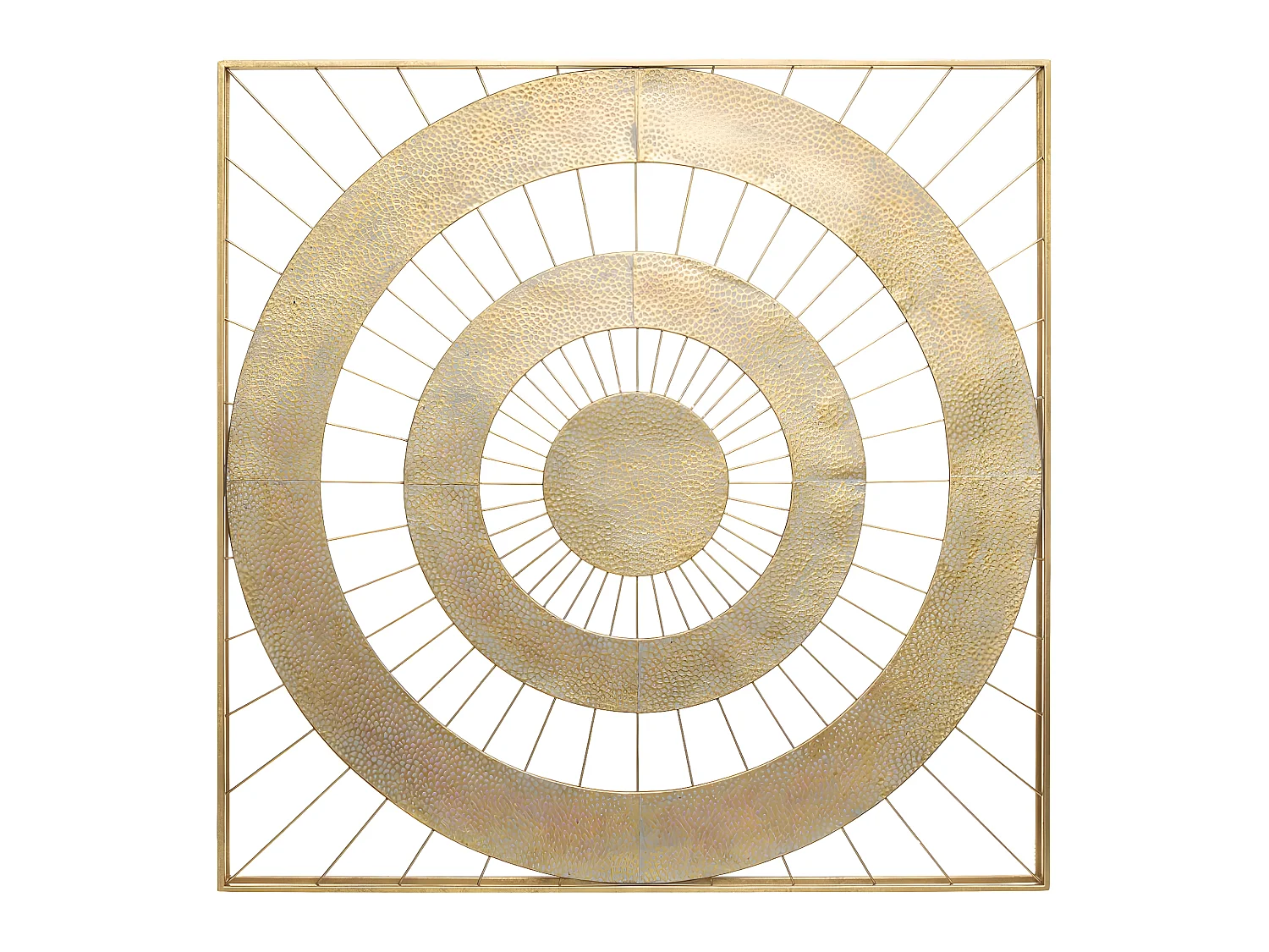 Décoration Murale en Métal doré 90 x 90 cm