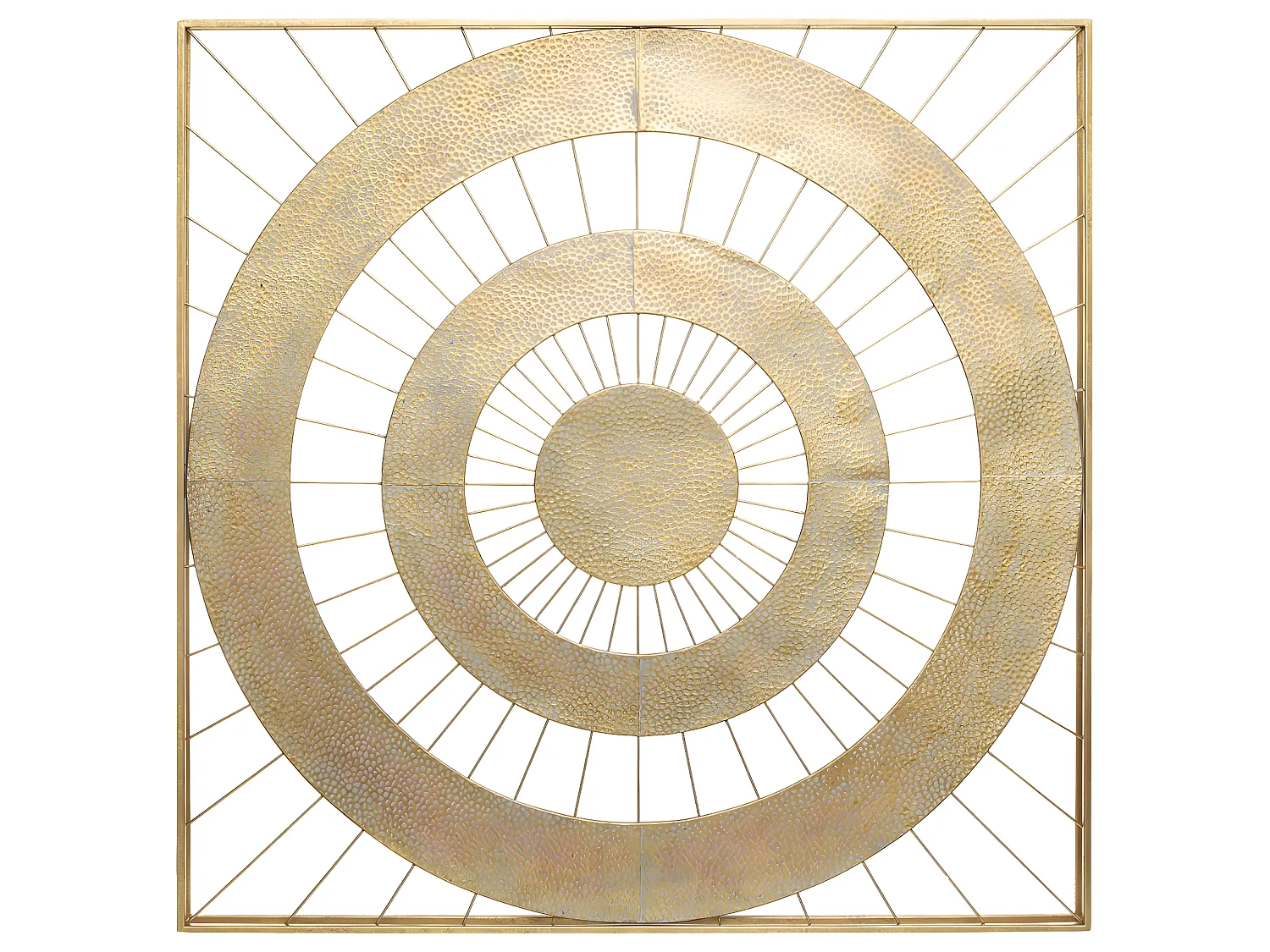 Décoration Murale en Métal doré 90 x 90 cm