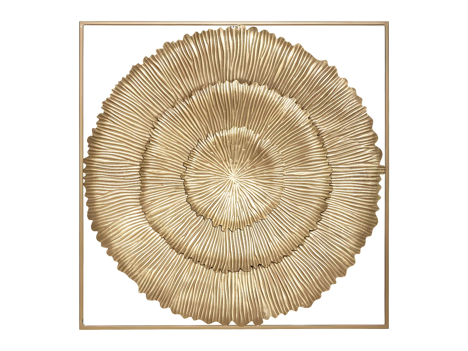 Décoration murale en Métal doré 76 x 76 cm