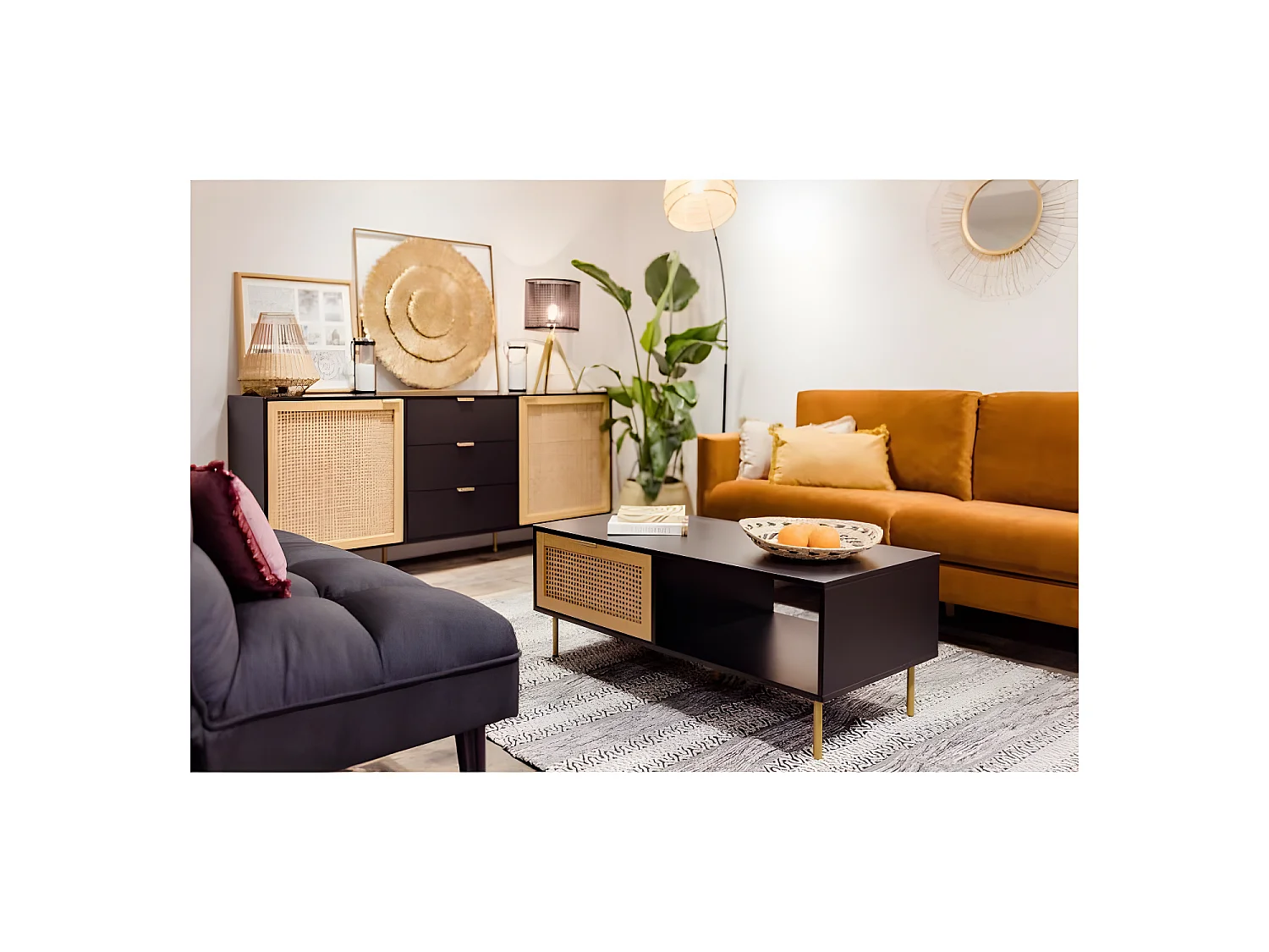 Décoration murale en Métal doré 76 x 76 cm