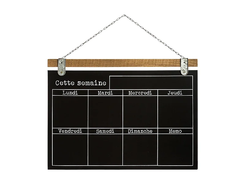 Tableau Mémo Semainier ardoise 69 x 50 cm