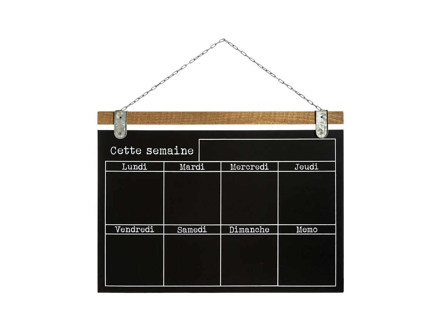 Tableau Mémo Semainier ardoise 69 x 50 cm