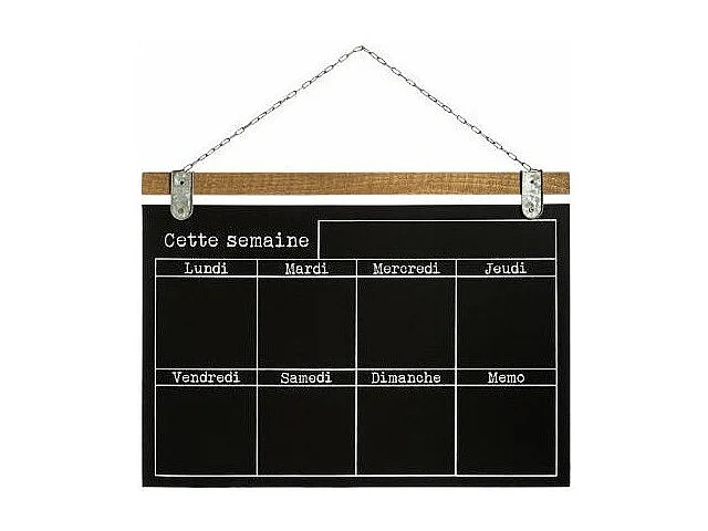 Tableau Mémo Semainier ardoise 69 x 50 cm