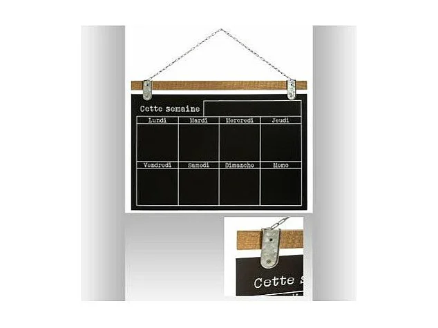 Tableau Mémo Semainier ardoise 69 x 50 cm
