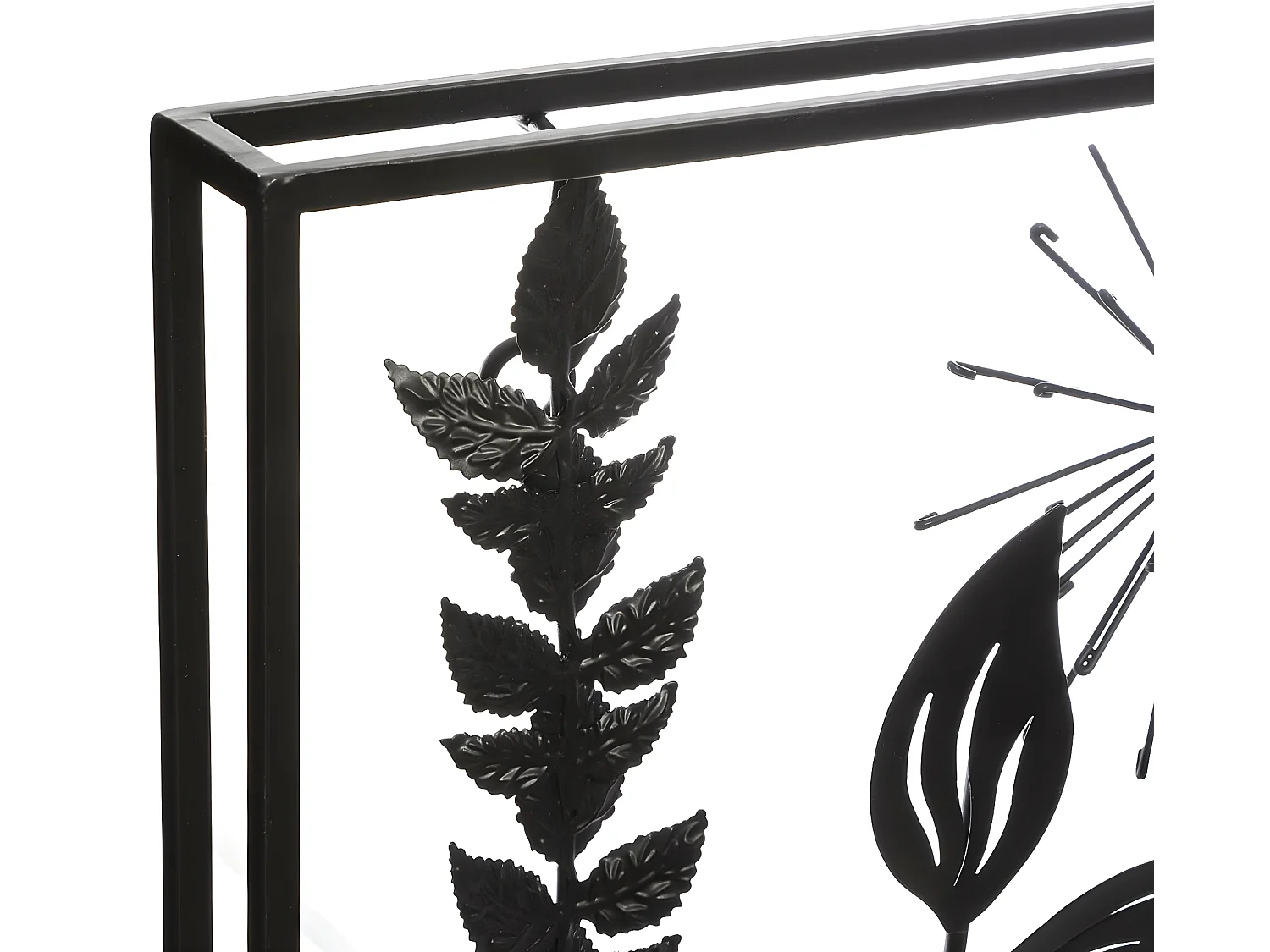 Décoration murale Feuillage en métal Noir 40 x 40 cm