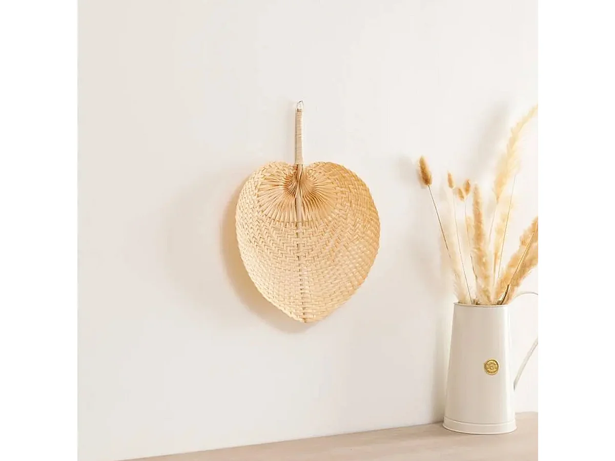 Décoration murale Eventail en Bambou 29 x 39 cm