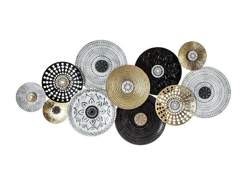 Décoration murale Ronds en métal 134 x 68 cm