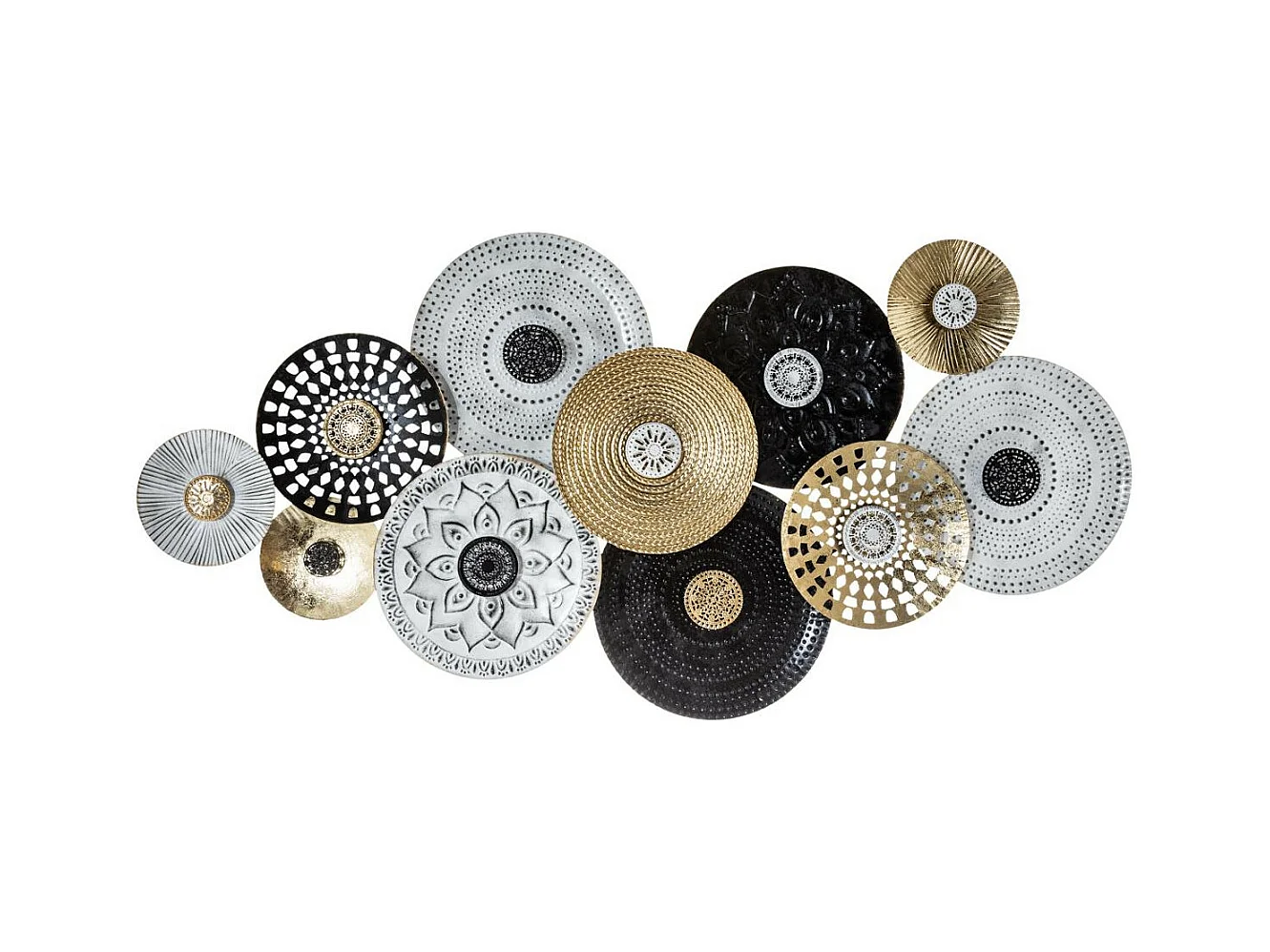 Décoration murale Ronds en métal 134 x 68 cm