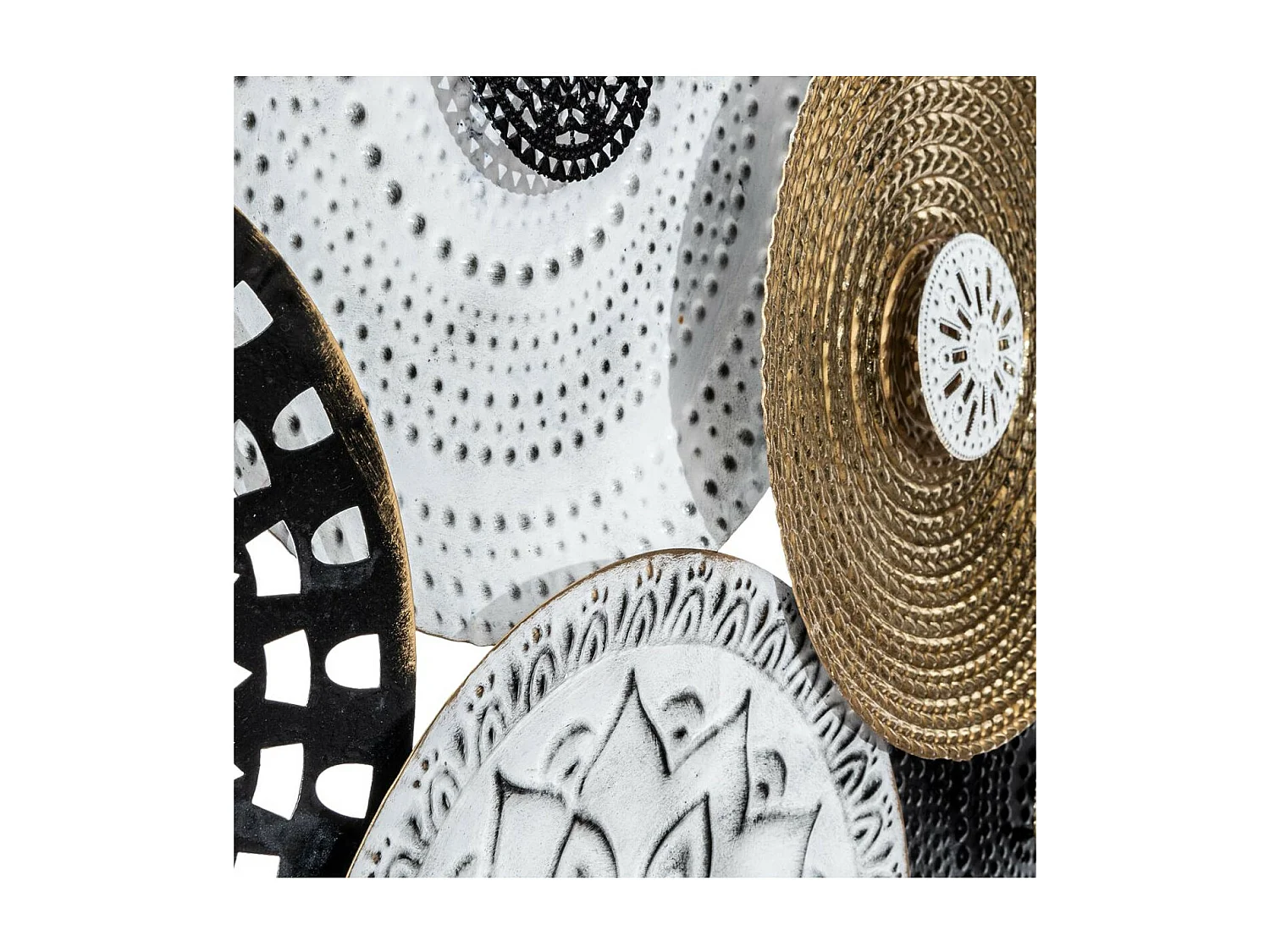 Décoration murale Ronds en métal 134 x 68 cm