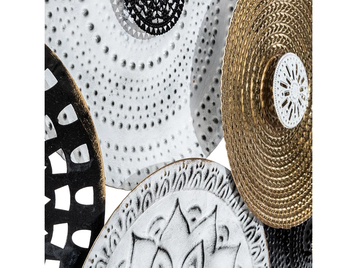 Décoration murale Ronds en métal 134 x 68 cm