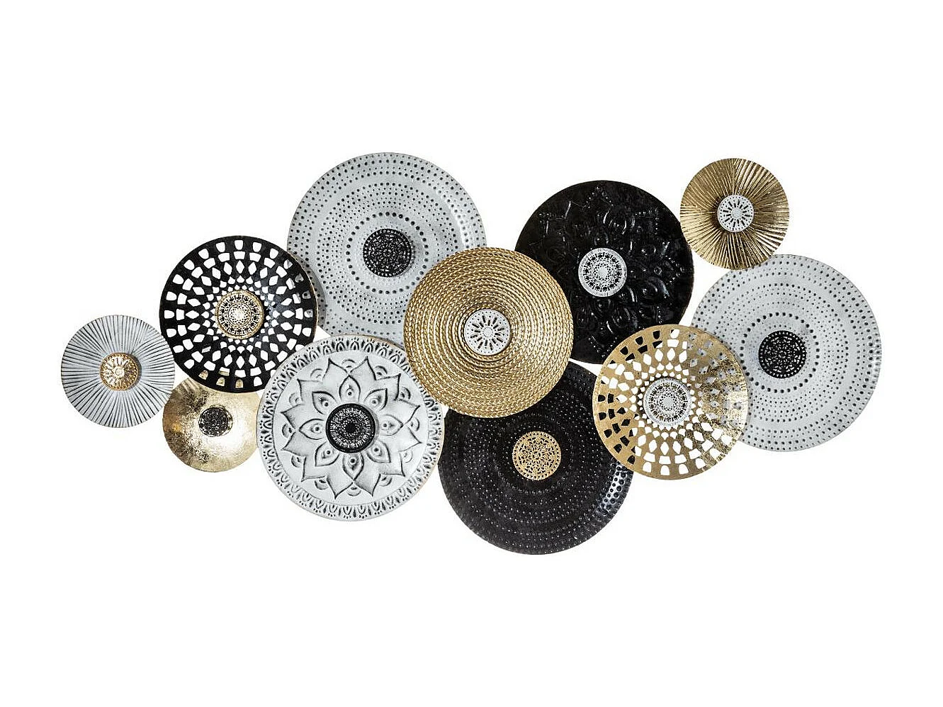 Décoration murale Ronds en métal 134 x 68 cm