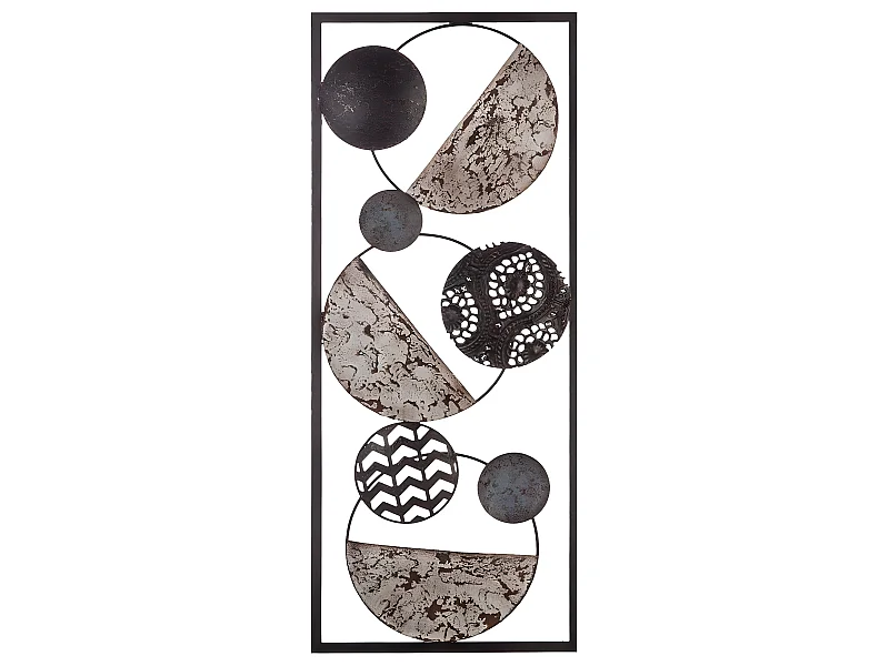 Décoration murale en métal Ethnik marron 25 x 61 cm