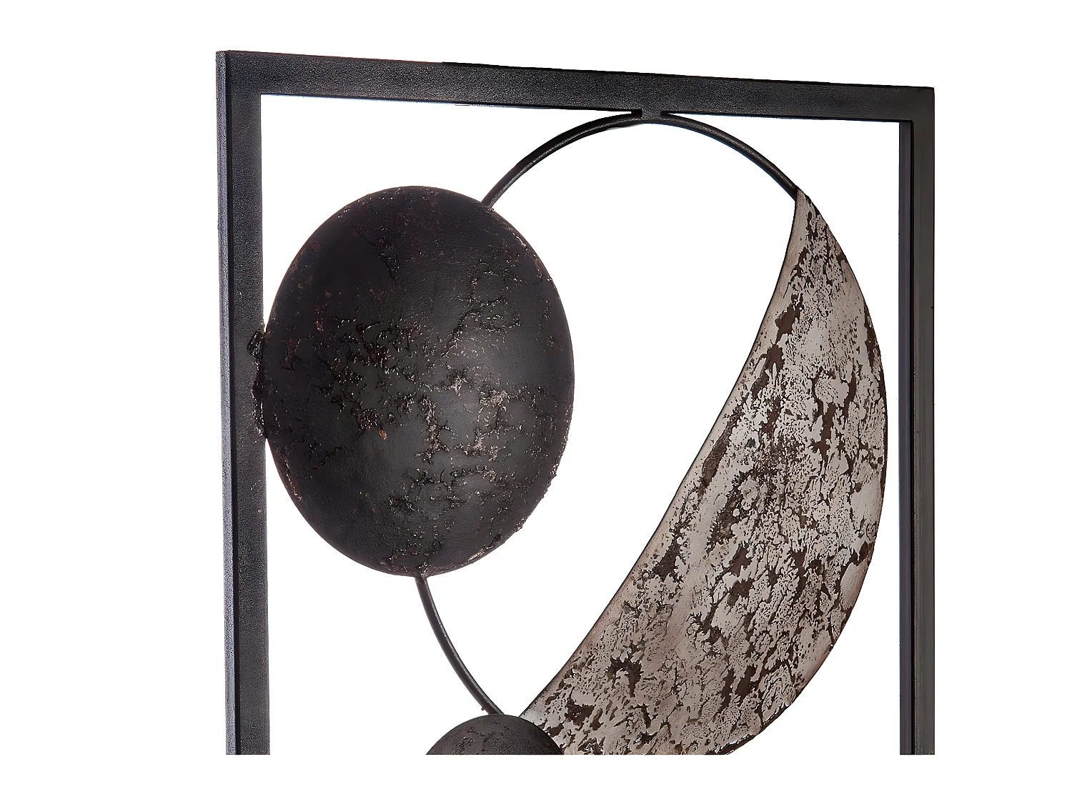 Décoration murale en métal Ethnik marron 25 x 61 cm