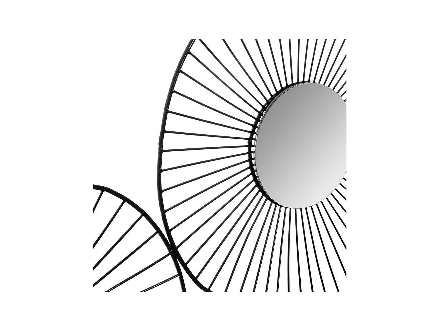 Décoration murale  5 Miroirs en Métal Noir 78 x 58 cm