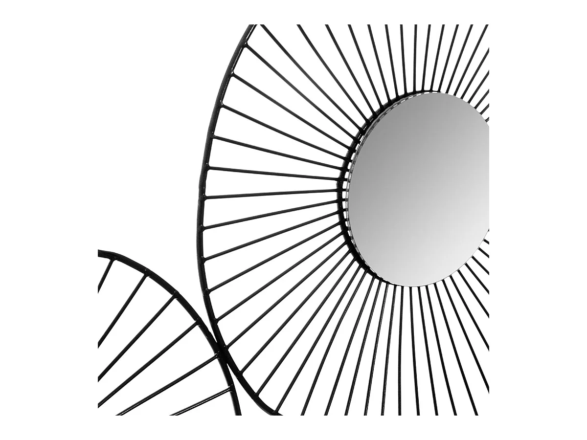 Décoration murale  5 Miroirs en Métal Noir 78 x 58 cm