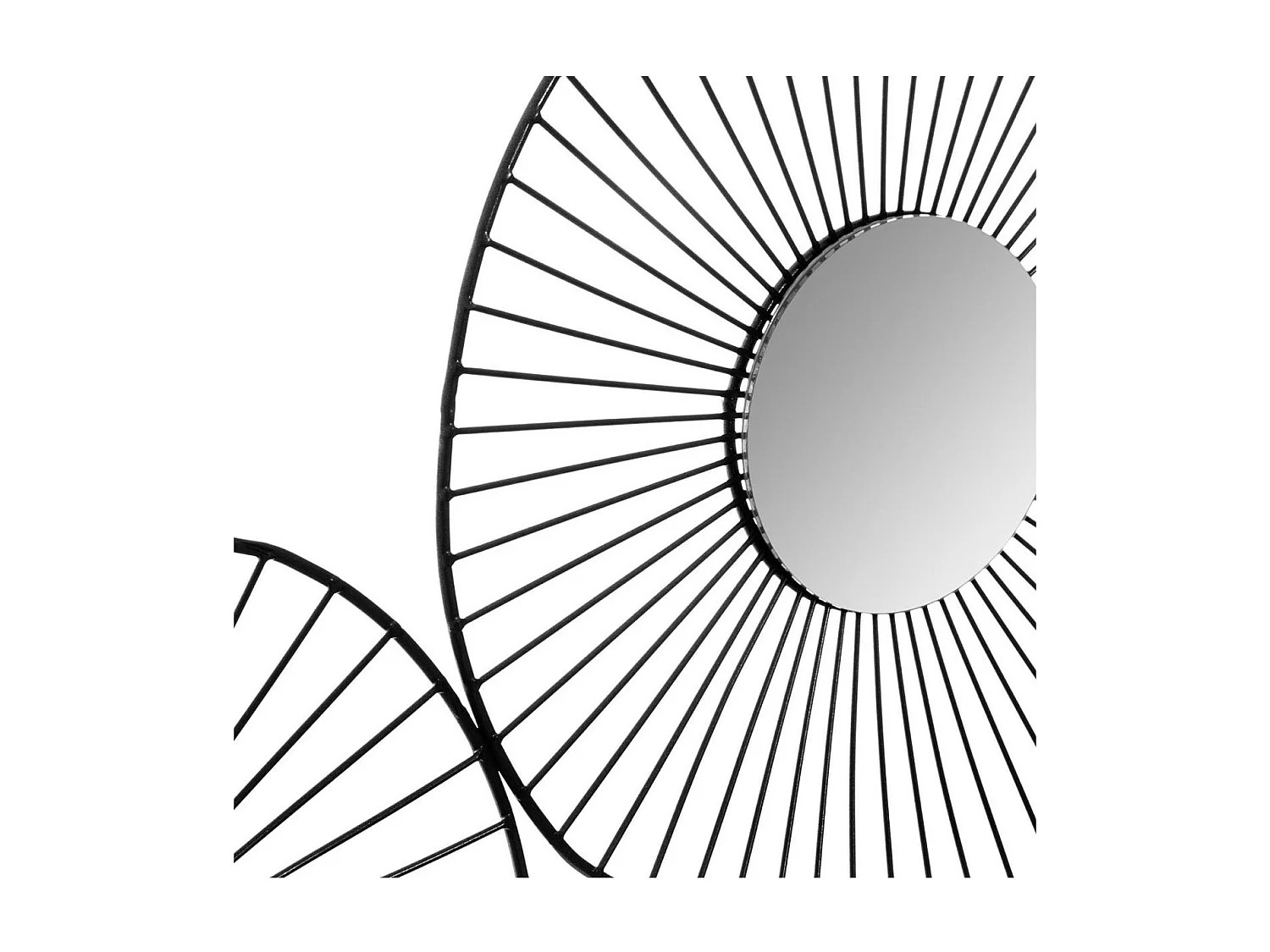 Décoration murale  5 Miroirs en Métal Noir 78 x 58 cm