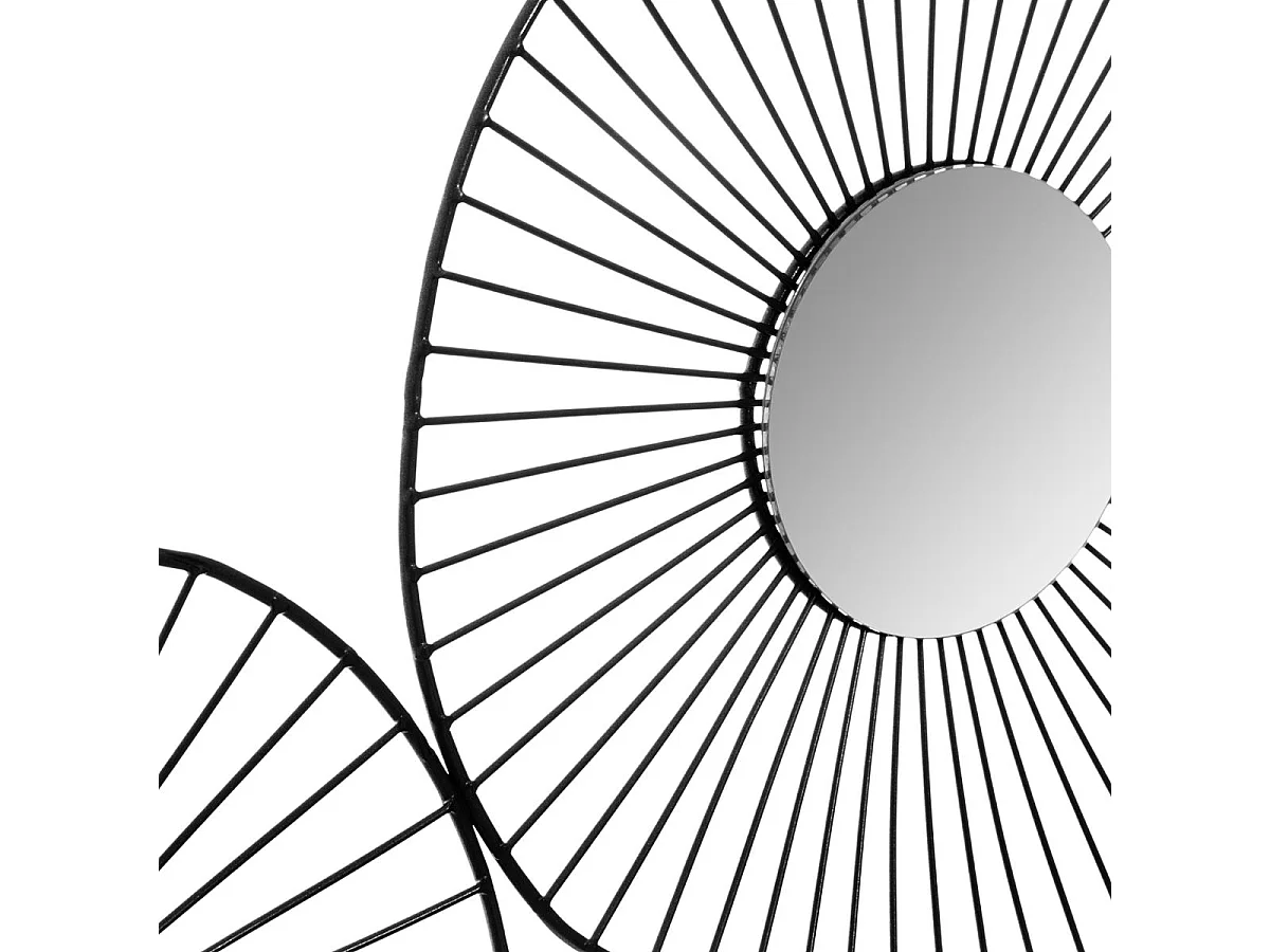 Décoration murale  5 Miroirs en Métal Noir 78 x 58 cm