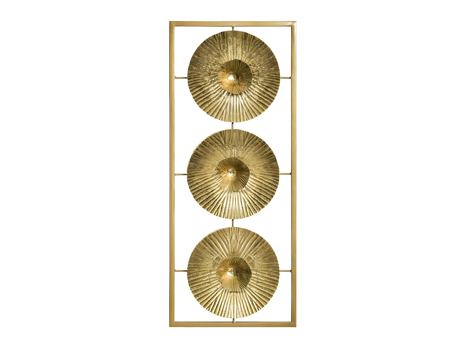 Décoration murale en Métal Doré 25 x 61 cm