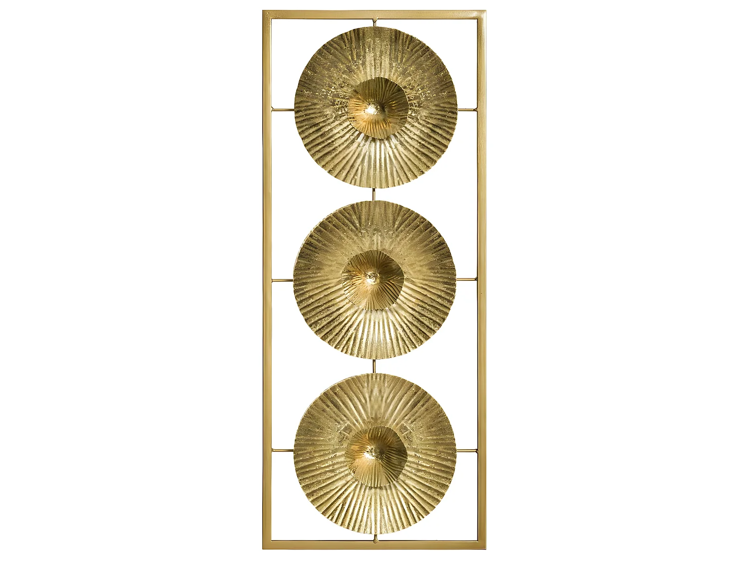 Décoration murale en Métal Doré 25 x 61 cm