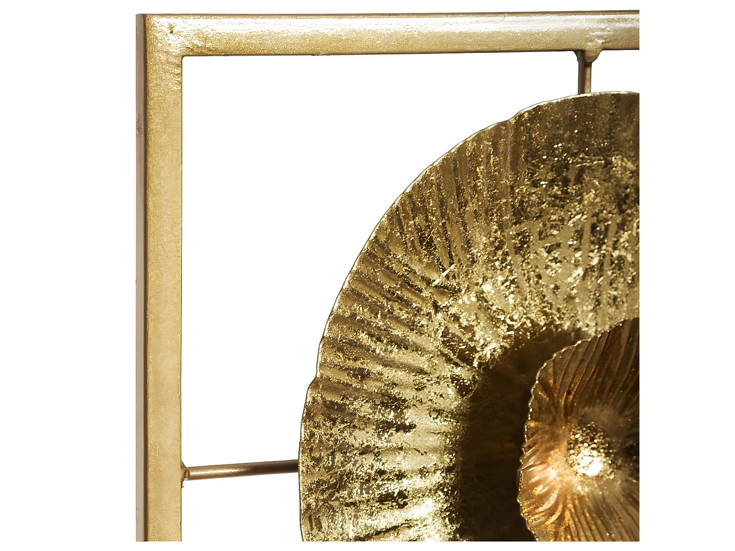 Décoration murale en Métal Doré 25 x 61 cm