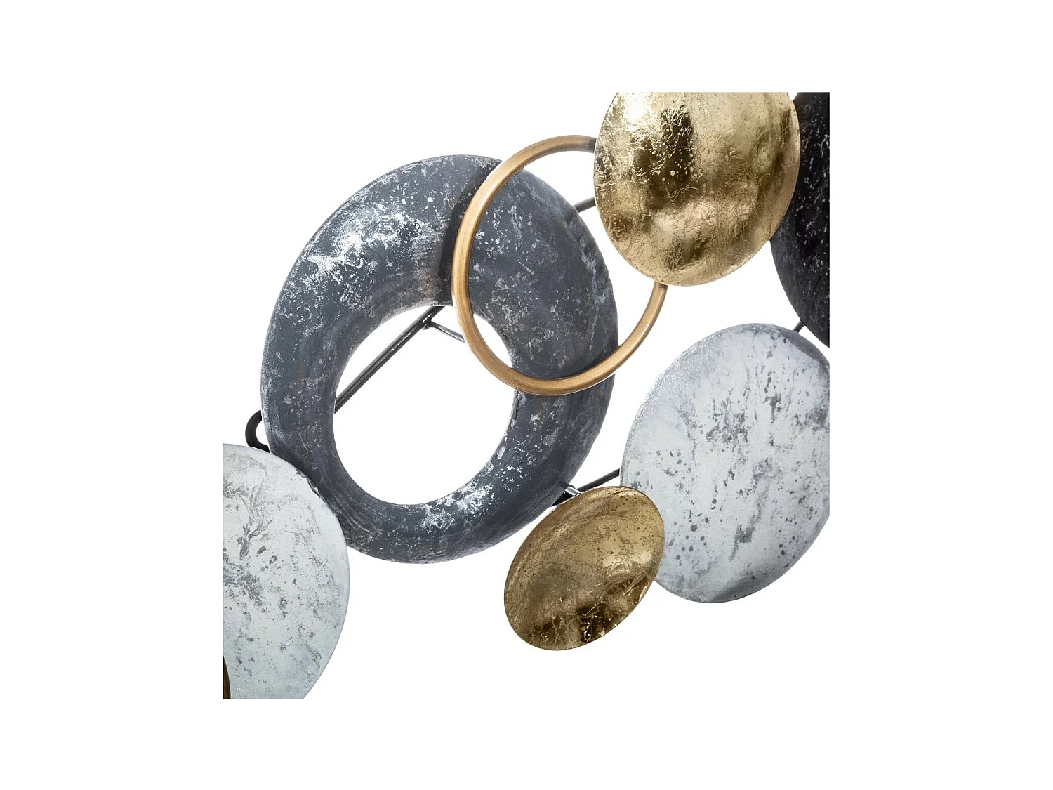 Décoration murale en métal Ronds entrelacés 93 x 43 cm