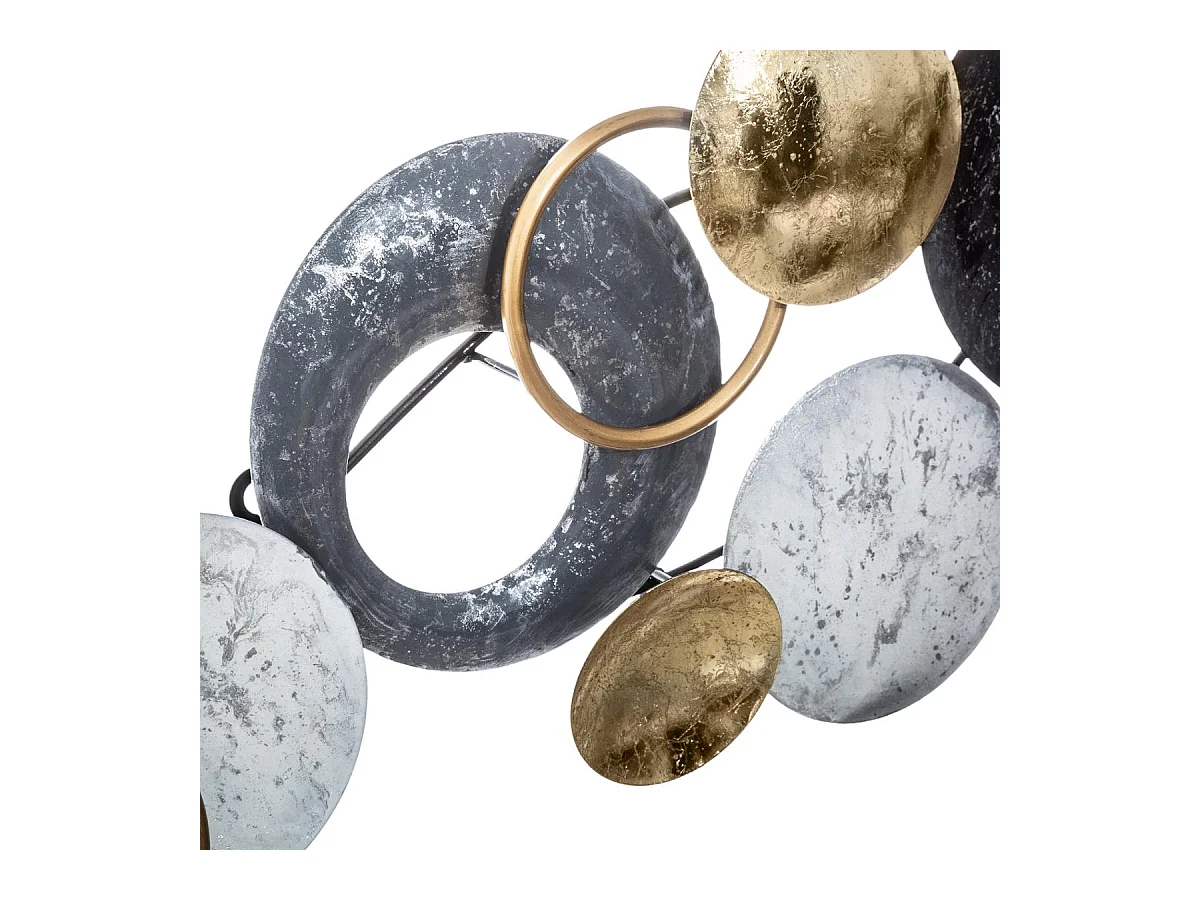 Décoration murale en métal Ronds entrelacés 93 x 43 cm