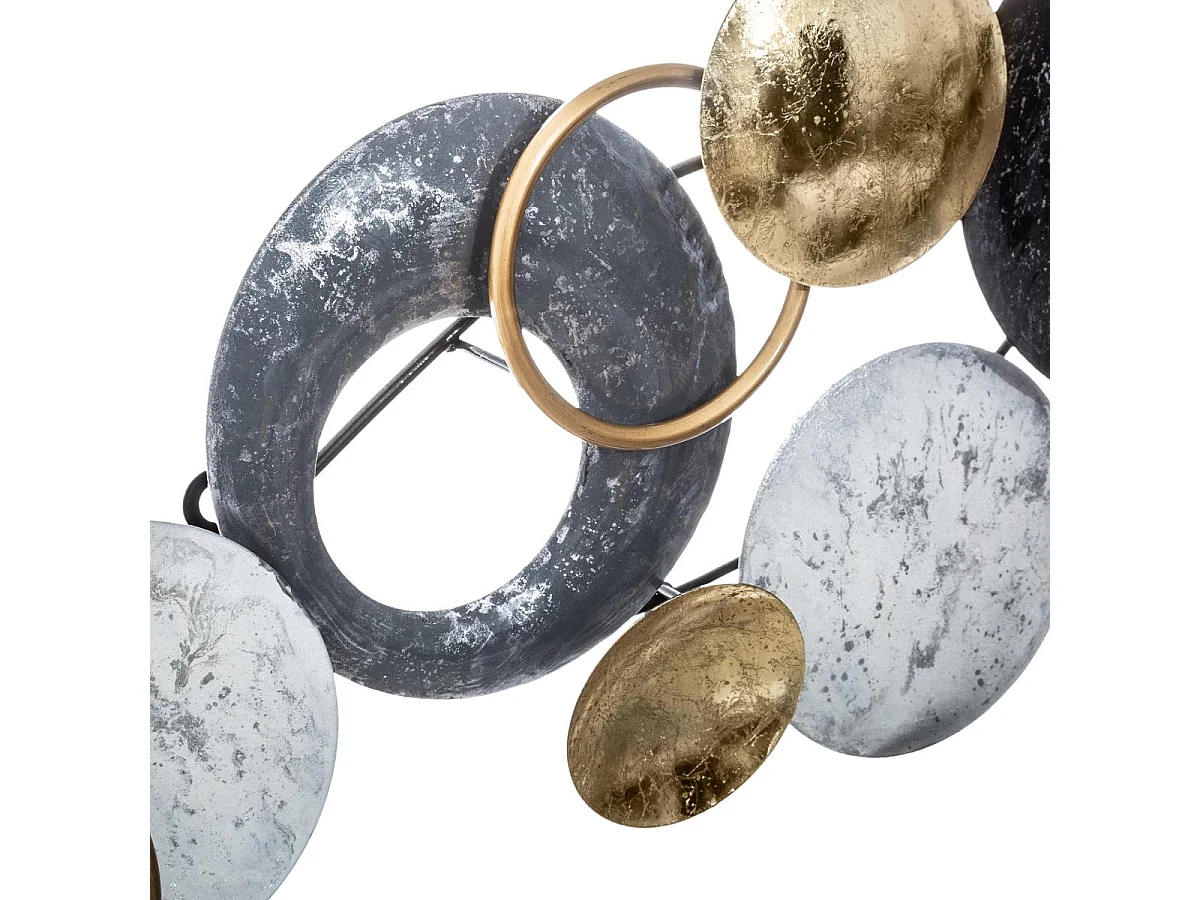 Décoration murale en métal Ronds entrelacés 93 x 43 cm