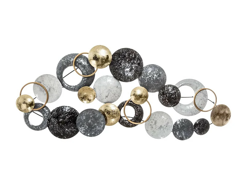 Décoration murale en métal Ronds entrelacés 93 x 43 cm