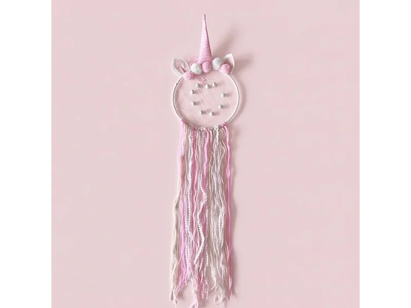 Déco murale Attrape rêves Licorne H 76 cm