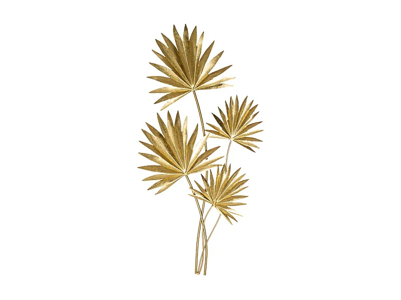 Décoration murale Feuilles en métal Or 39 x 73 cm