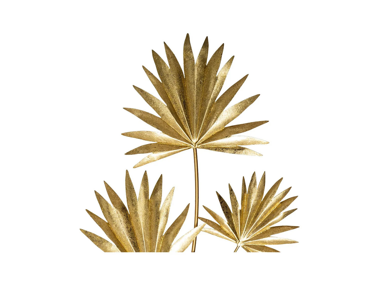 Décoration murale Feuilles en métal Or 39 x 73 cm