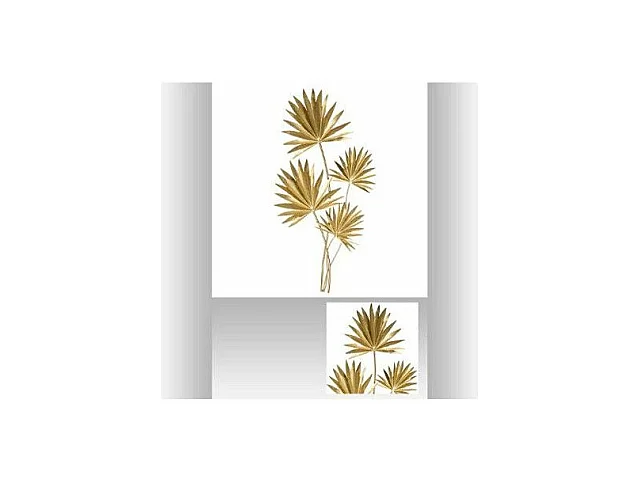 Décoration murale Feuilles en métal Or 39 x 73 cm