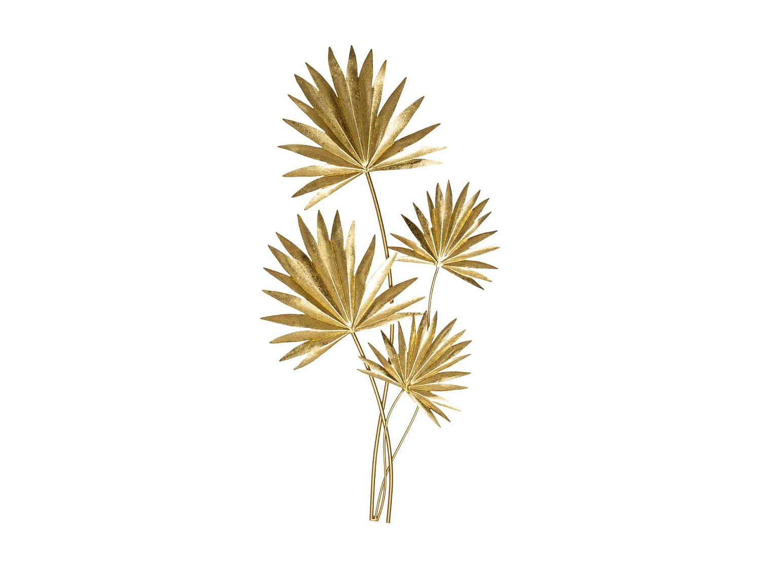 Décoration murale Feuilles en métal Or 39 x 73 cm