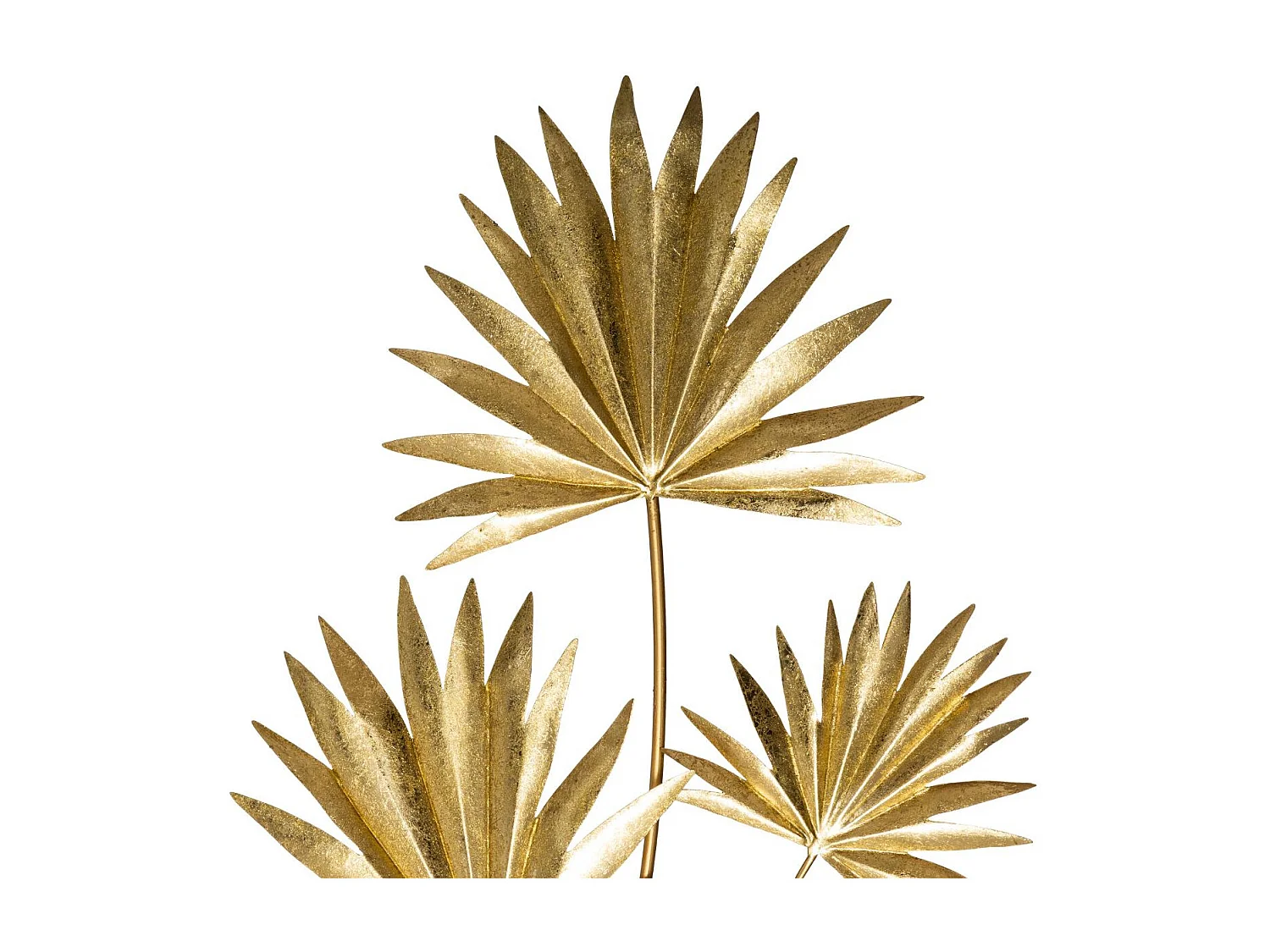 Décoration murale Feuilles en métal Or 39 x 73 cm