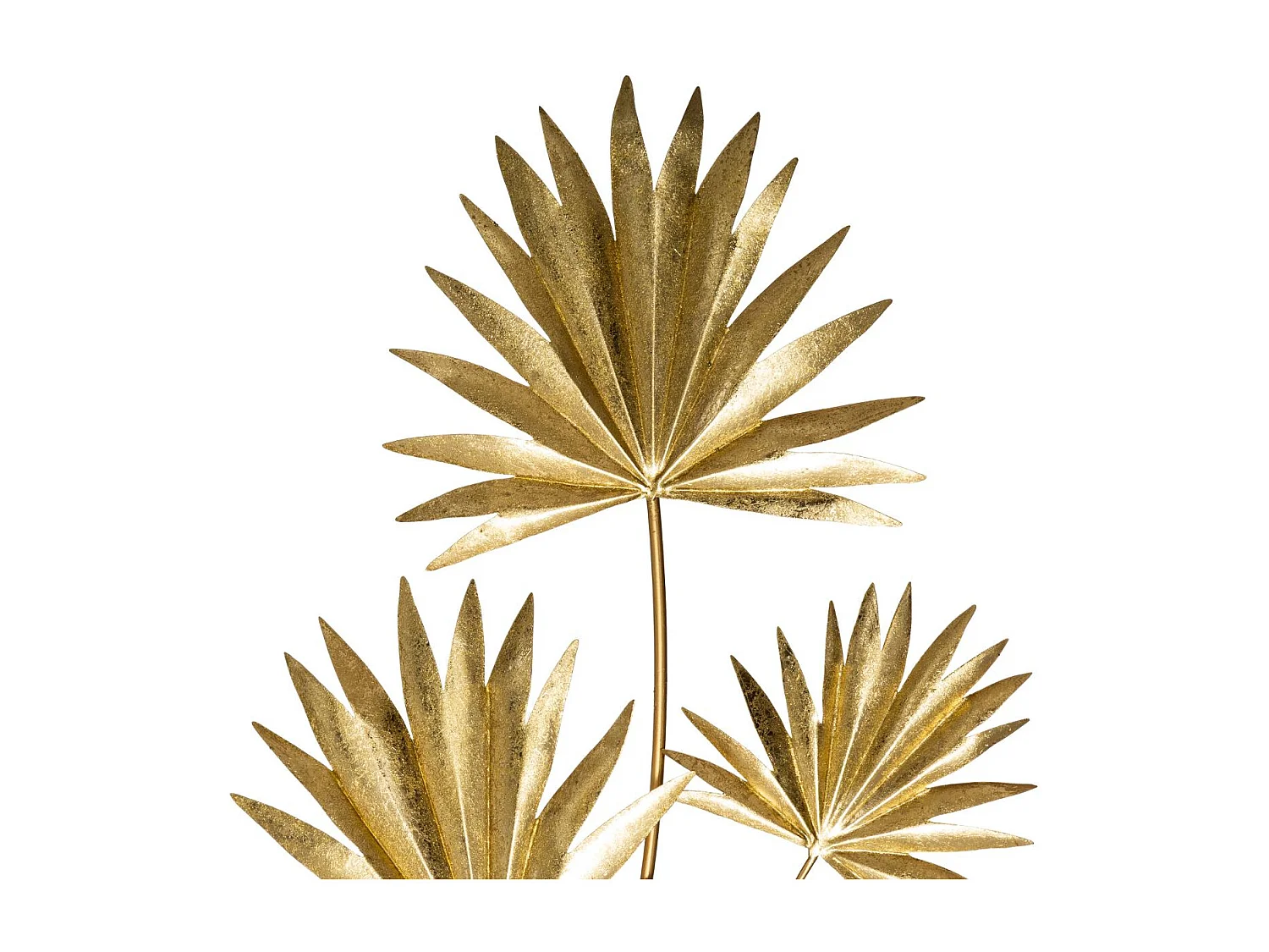 Décoration murale Feuilles en métal Or 39 x 73 cm