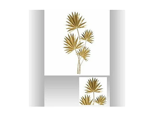 Décoration murale Feuilles en métal Or 39 x 73 cm