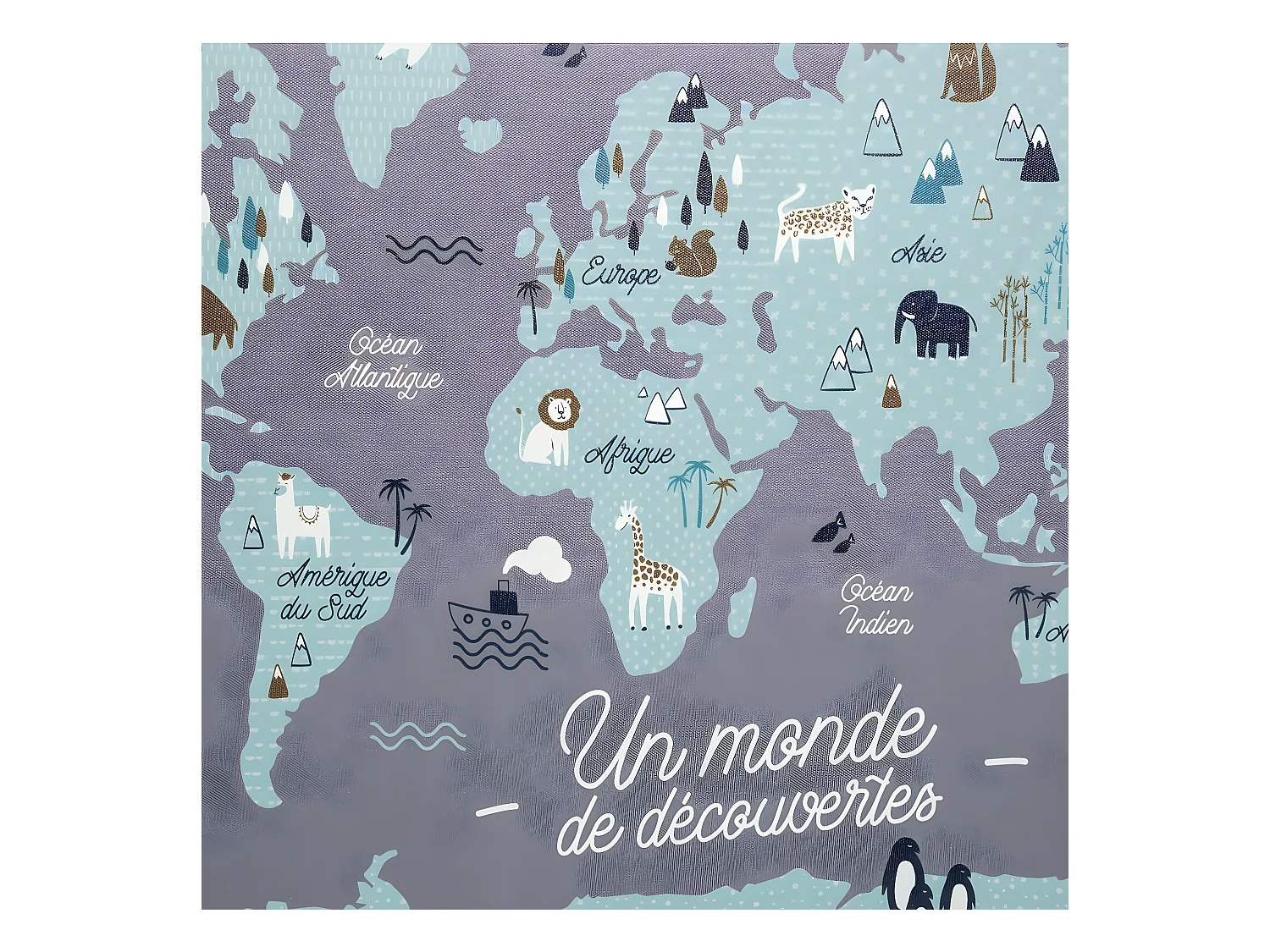 Tableau Déco murale Carte du monde 50 x 70 cm