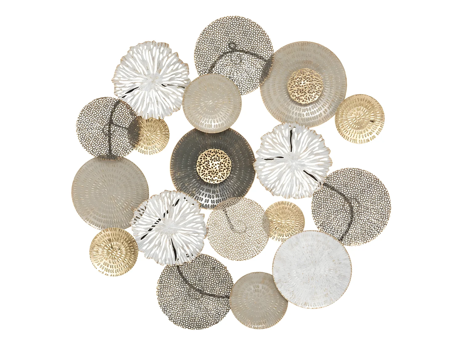 Décoration murale Ronds en Métal multicolore 80 x 80 cm