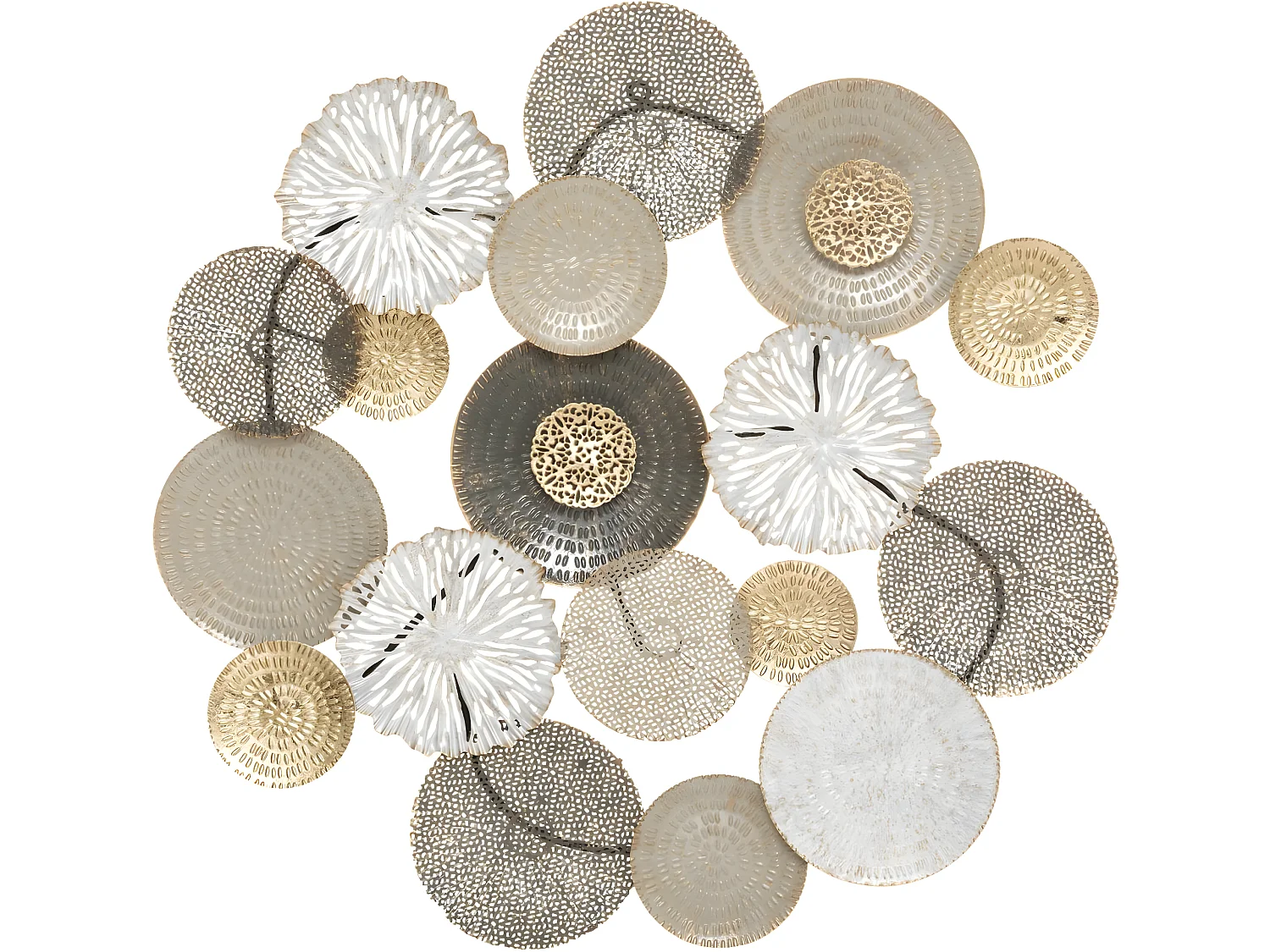 Décoration murale Ronds en Métal multicolore 80 x 80 cm